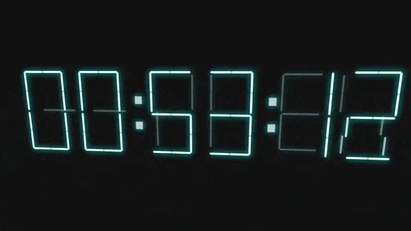 Demo Image: Digital Clock 3D