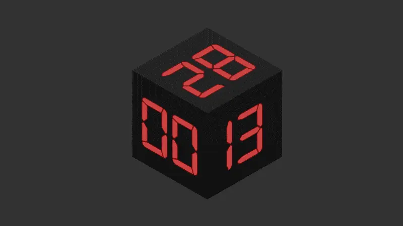 Demo Image: Cube Clock