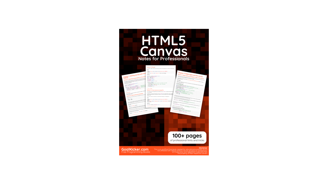 Book image: HTML5 Canvas Notes for Professionals