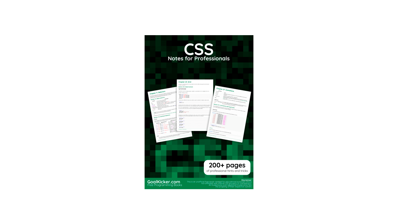 Book image: CSS Notes for Professionals