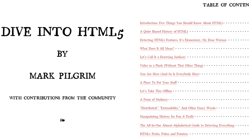 Cover Image: Dive Into HTML5