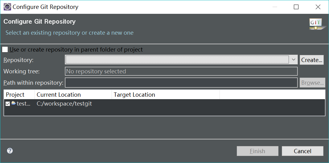 configure git repository