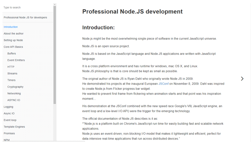 Cover book: Professional Node.js Development
