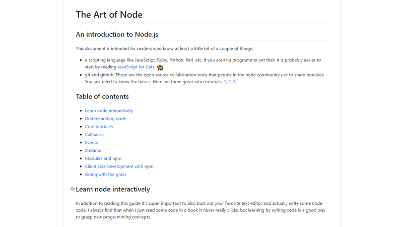 Cover book: The Art Of Node