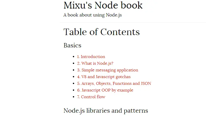 Cover book: Mixu’s Node book