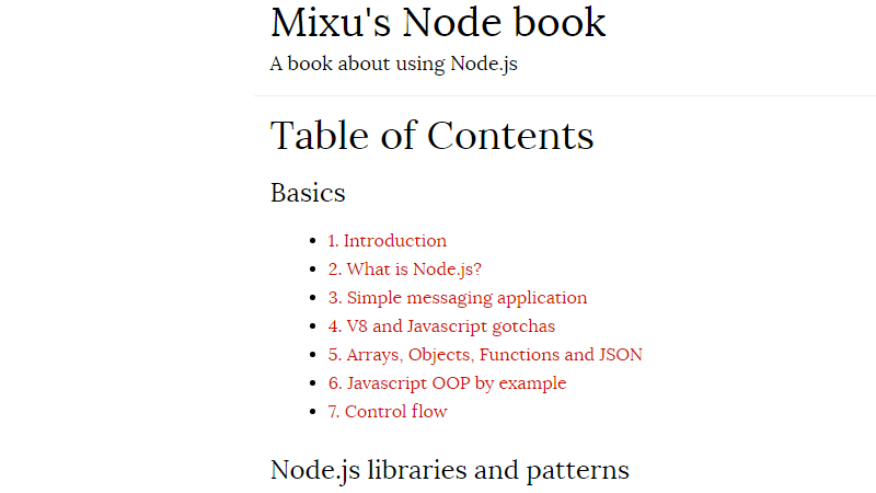Cover book: Mixu’s Node book