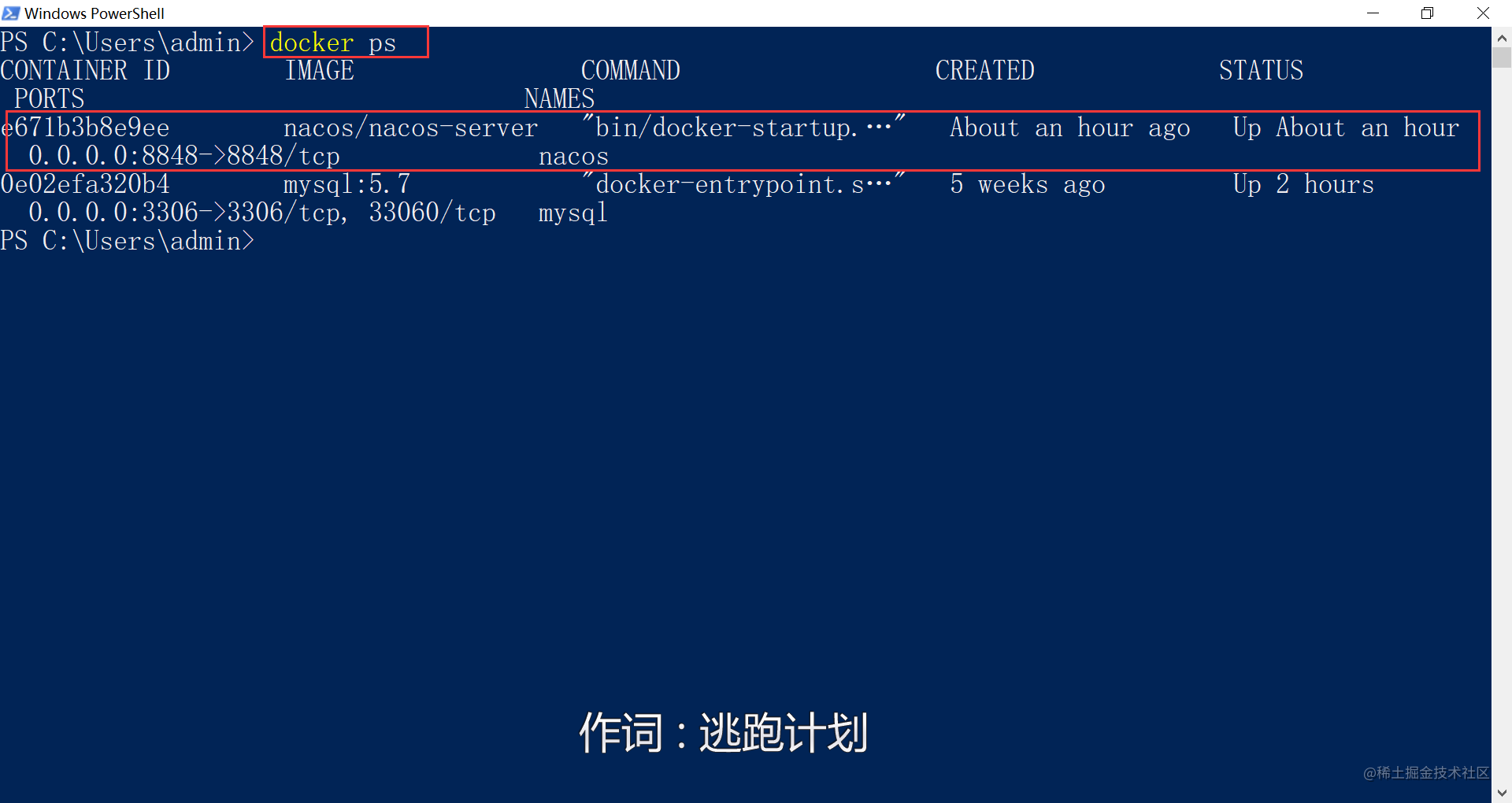 Docker For Windows Nacos nacos server 