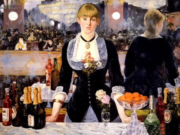 马奈（晚年代表作）福利·贝热尔的吧台