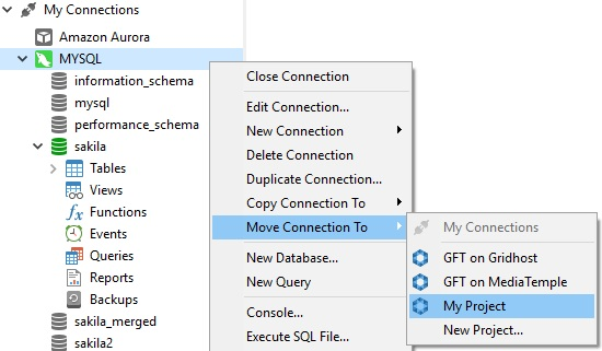 move connection command