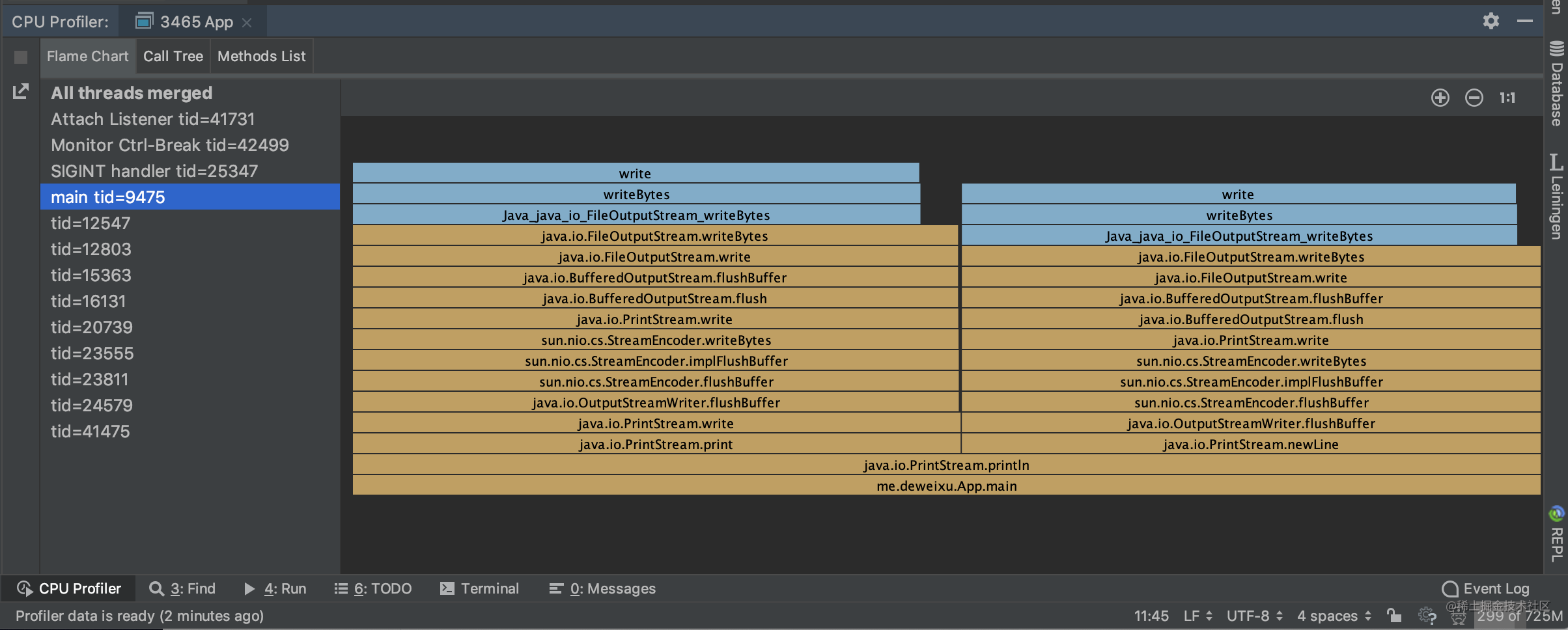 idea启用火焰图功能