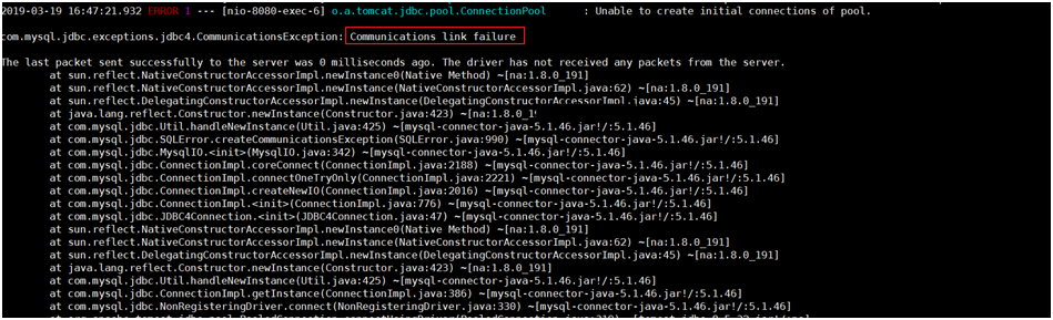 Springboot连接mysql出错