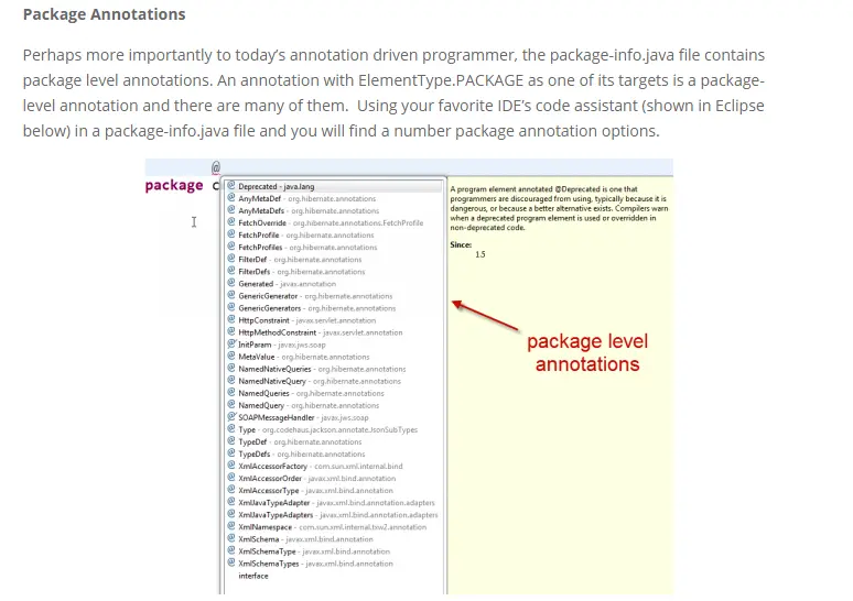 package annotations