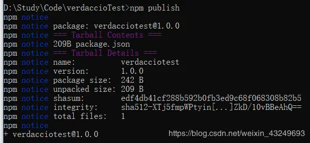 npm publish