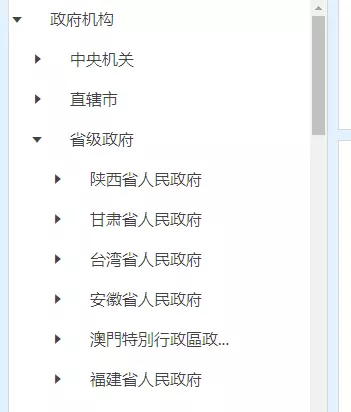 树菜单示意图