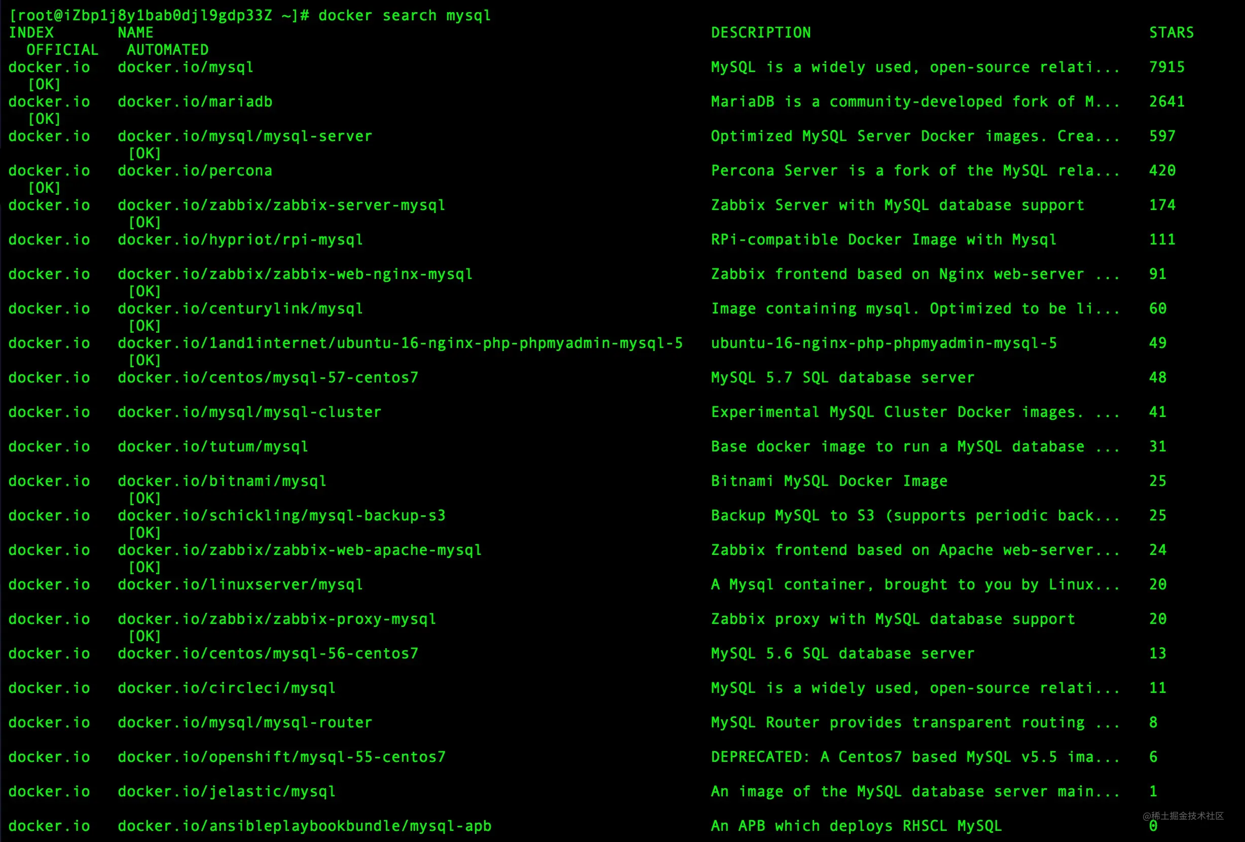 Docker 搜索镜像