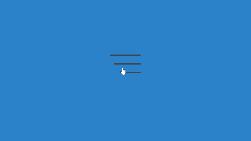 Demo Image: CSS(SASS) Hamburger Menu Animation