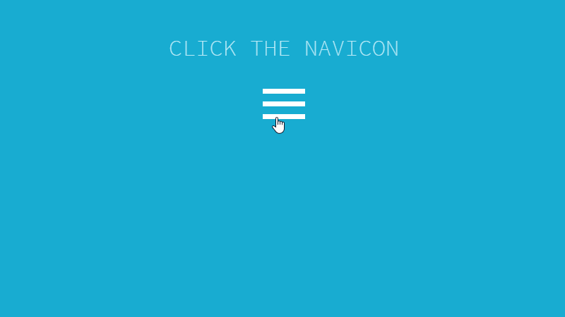 Demo Image: Animated Burger/Menu Icon