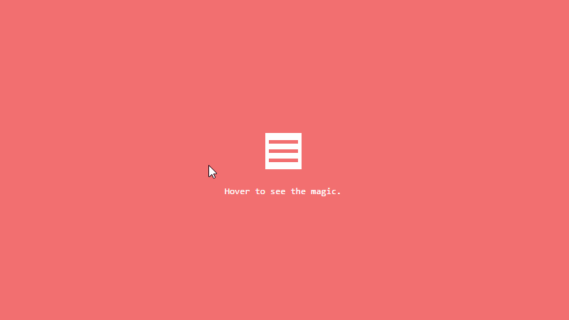Demo Image: Hamburger Menu Animation