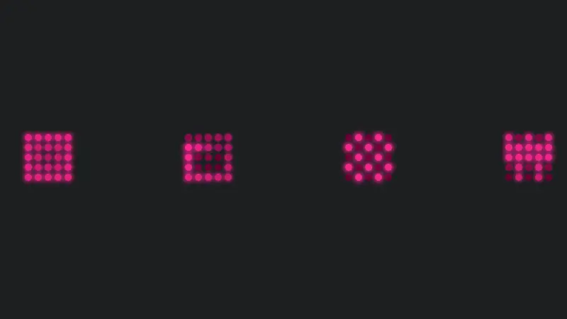 Demo Image: Neon Grid Loaders