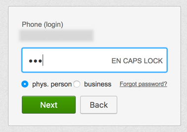 提示用户:大写锁定已打开