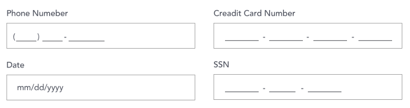 利用输入掩码,格式化输入信息