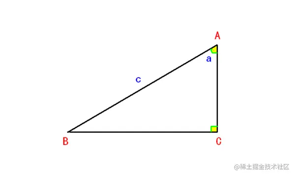 三角函数 已知直角三角形的斜边长度和一个锐角角度 求另外两条直角边的长度 掘金