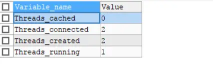 查看当前数据库的连接状态