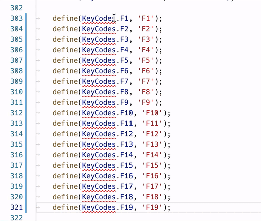 Column Selection with the Alt key