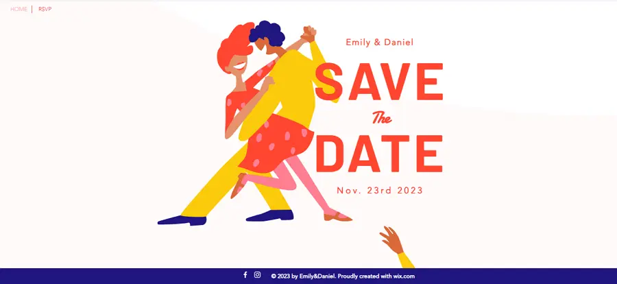 Free Wedding RSVP Website Template