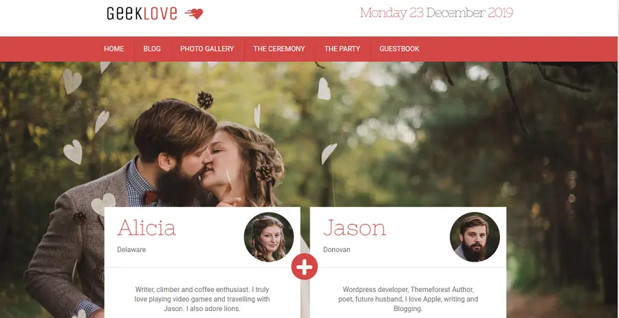 Responsive WordPress Wedding Website Template