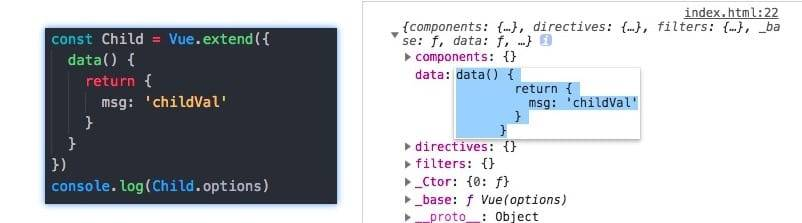 parentVal没有、childVal有