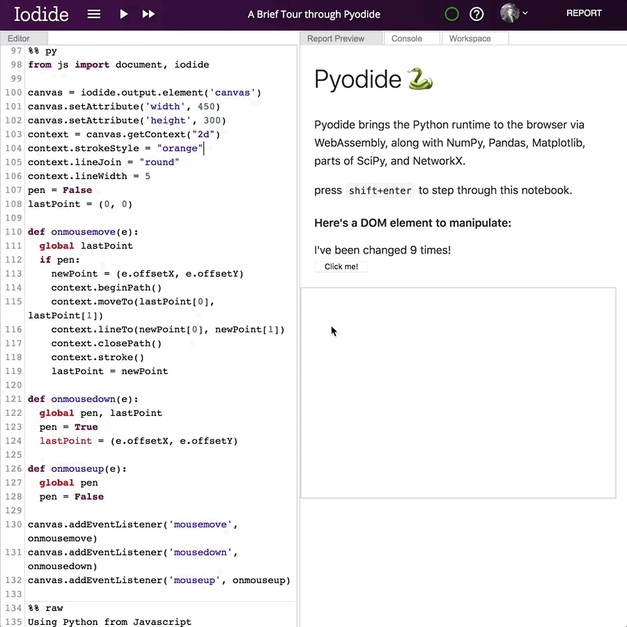 Interactive doodle example