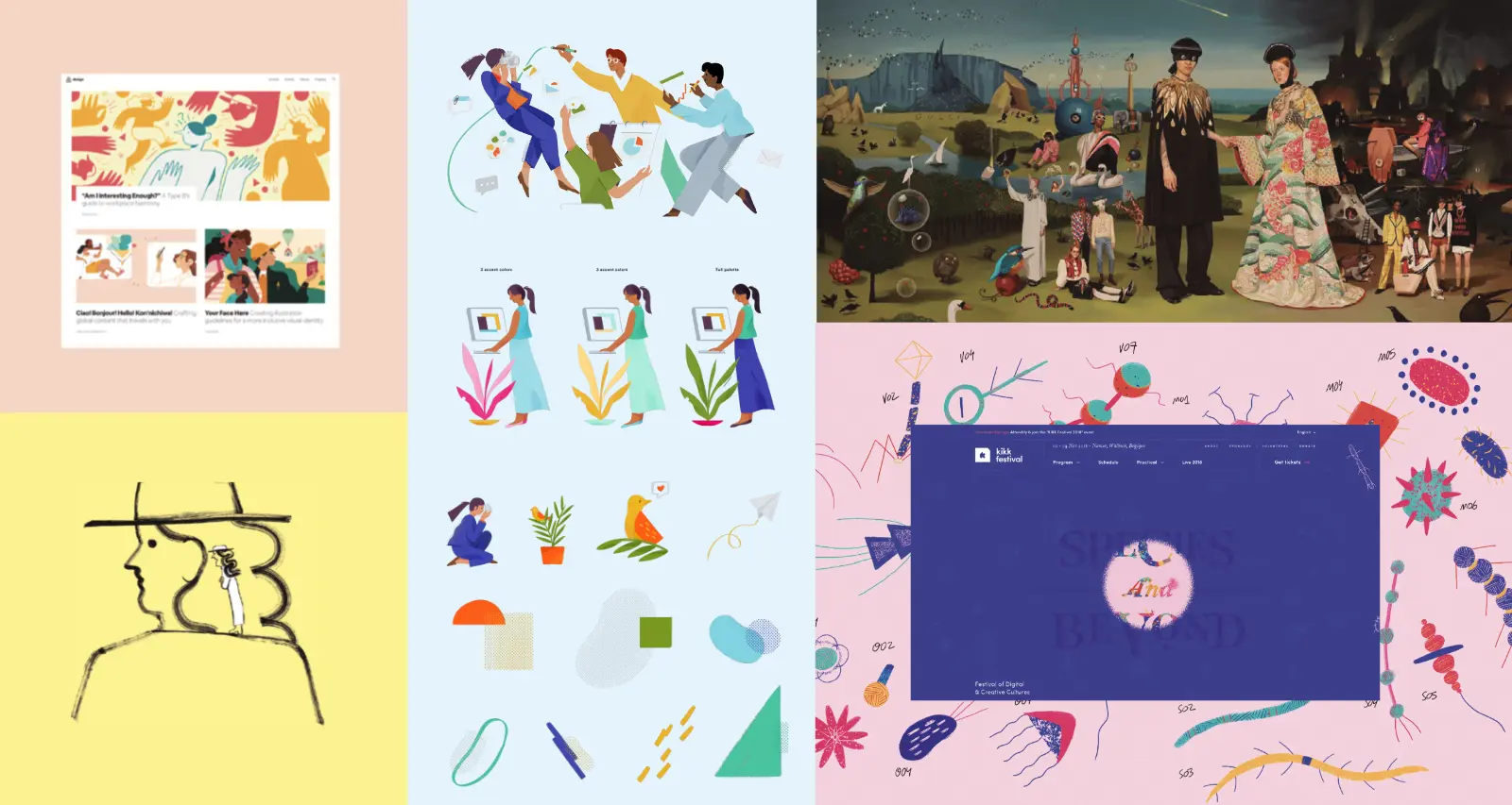 Illustration in web design Trends