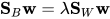 \mathbf{S}_{B} \mathbf{w}=\lambda \mathbf{S}_{W} \mathbf{w}