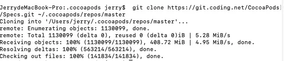 git clone CocoaPods/Specs.git