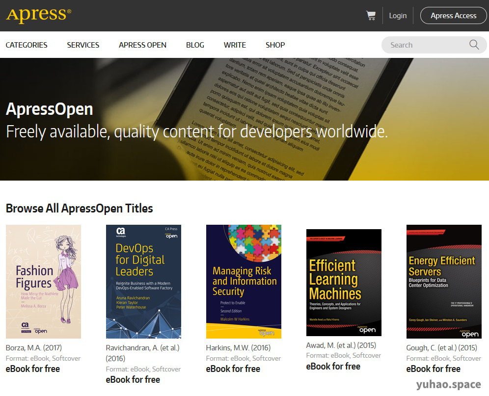 Apress 免费电子书