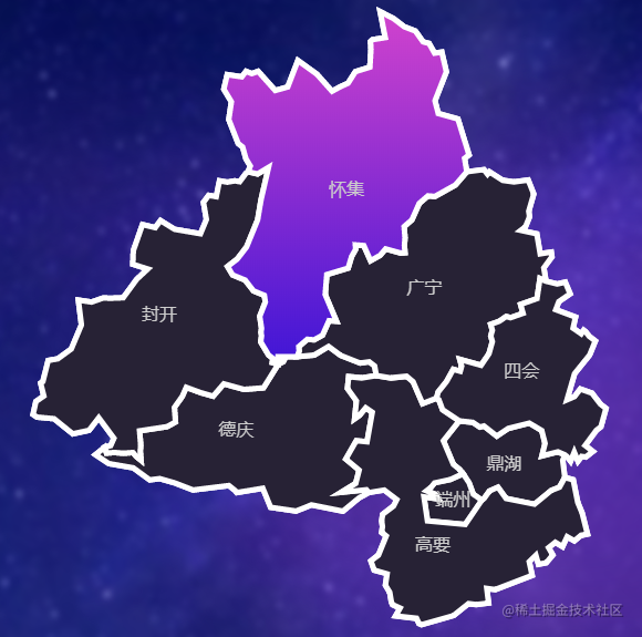 echarts map地图设置外边框或者阴影 掘金