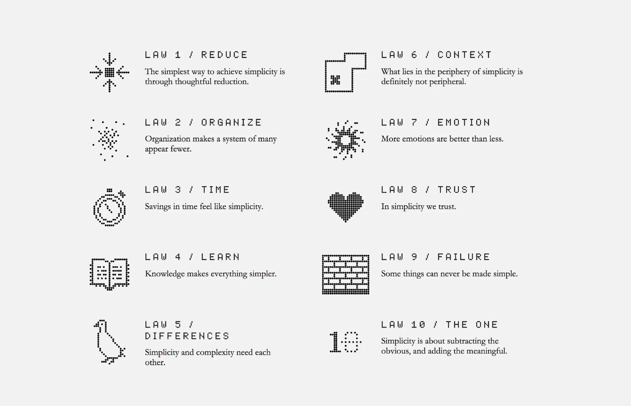 简单法则, John Maeda: [http://lawsofsimplicity.com/](http://lawsofsimplicity.com/)