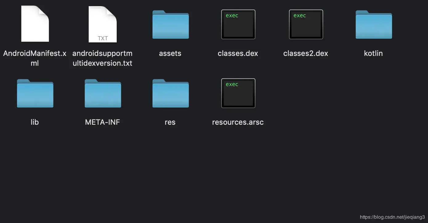 apk解压后的目录 图1