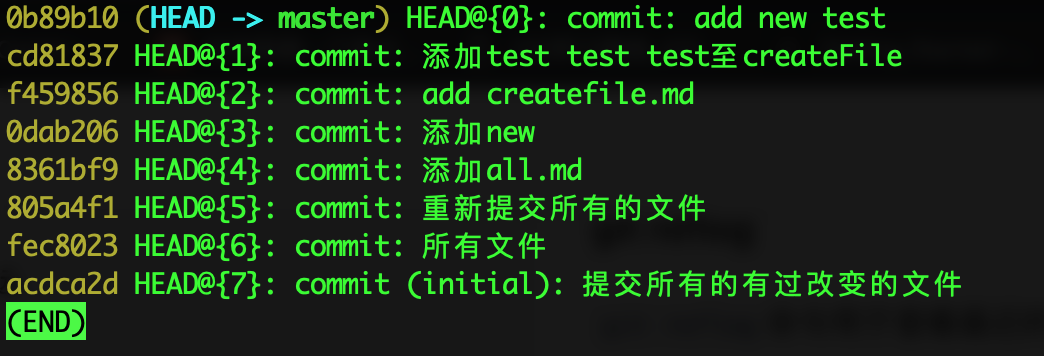 git reflog