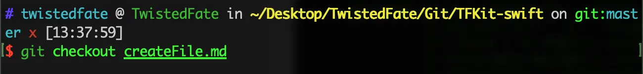 git checkout <filename>