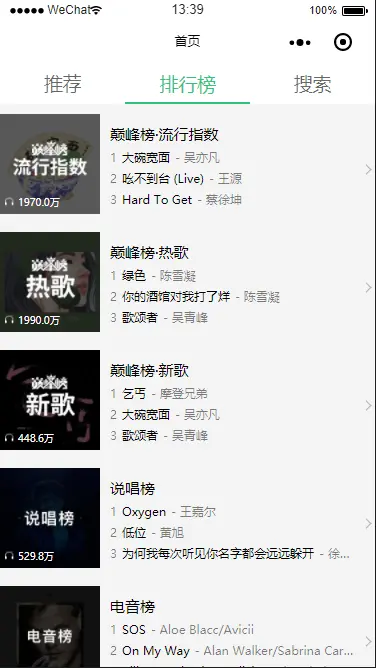 排行榜