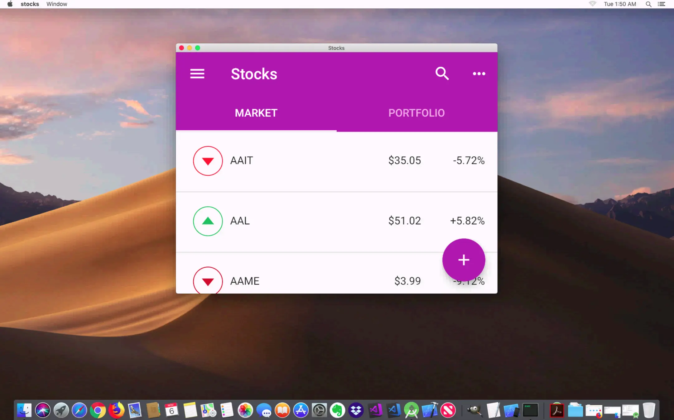 macOS Mojave 下运行截图