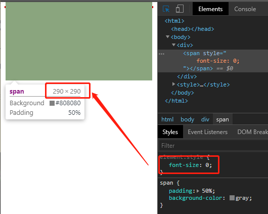 字体大小为0的时候