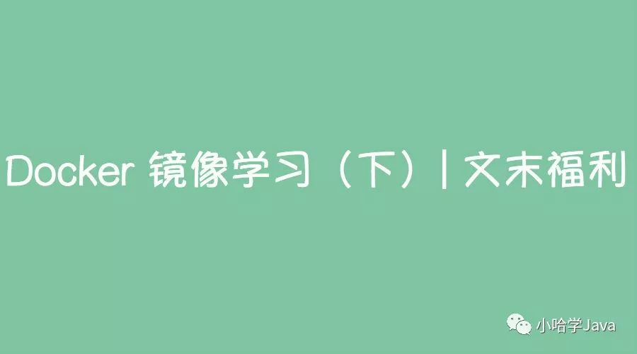 Docker 镜像学习(下)