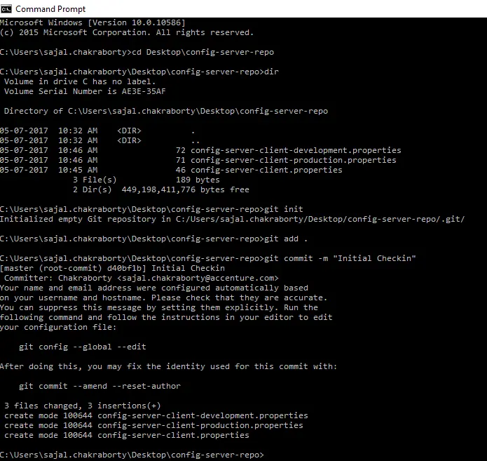 Property Check-in in Git