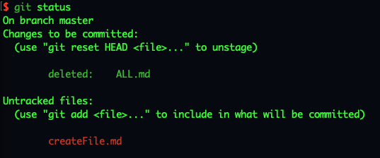 git status
