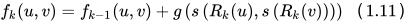 f_{k}(u, v)=f_{k-1}(u, v)+g\left(s\left(R_{k}(u), s\left(R_{k}(v)\right)\right)\right)（1.11）