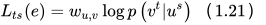 L_{t s}(e)=w_{u, v} \log p\left(v^{t} | u^{s}\right)（1.21）