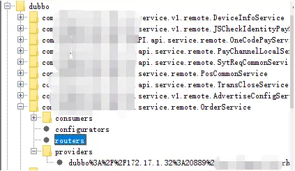 路径名和Dubbo节点结构的GUI表现形式